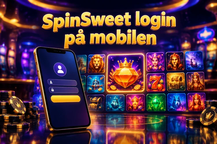 SpinSweet login på mobilen